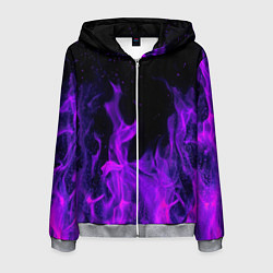 Мужская толстовка на молнии ФИОЛЕТОВЫЙ ОГОНЬ
