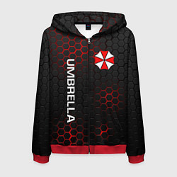 Толстовка 3D на молнии мужская UMBRELLA CORP, цвет: 3D-красный