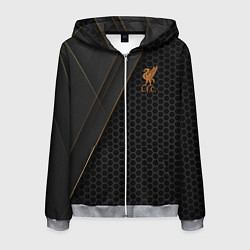 Толстовка 3D на молнии мужская Liverpool FC, цвет: 3D-меланж