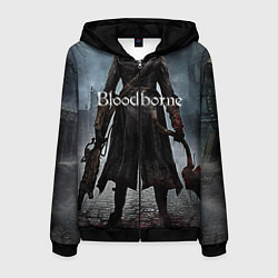 Толстовка 3D на молнии мужская Bloodborne, цвет: 3D-черный