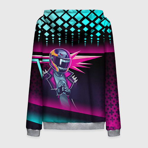 Мужская толстовка на молнии НЕОНОВЫЙ ГОНЩИК / 3D-Меланж – фото 2