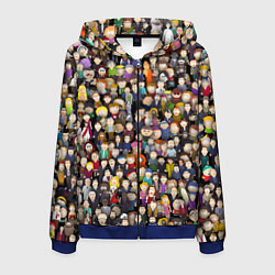 Толстовка 3D на молнии мужская Персонажи South Park, цвет: 3D-синий