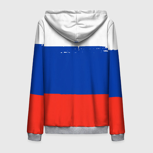 Мужская толстовка на молнии Герб России / 3D-Меланж – фото 2