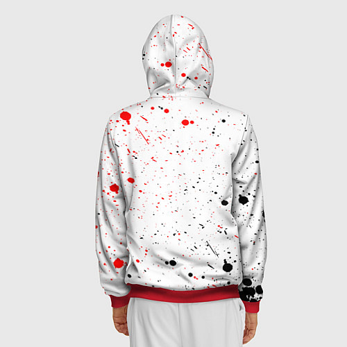 Мужская толстовка на молнии УБИЙЦА ГОБЛИНОВ / 3D-Красный – фото 4