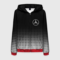 Толстовка 3D на молнии мужская Mercedes-Benz, цвет: 3D-красный