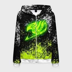 Толстовка 3D на молнии мужская FAIRY TAIL, цвет: 3D-белый