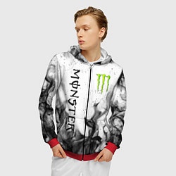 Толстовка 3D на молнии мужская MONSTER ENERGY, цвет: 3D-красный — фото 2