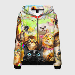 Мужская толстовка на молнии КОТЫ