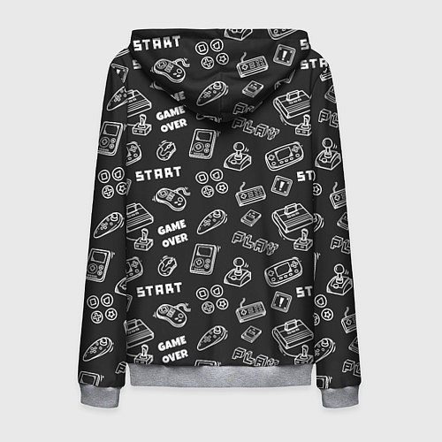 Мужская толстовка на молнии Video game / 3D-Меланж – фото 2