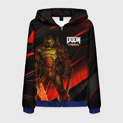 Толстовка 3D на молнии мужская DOOM ETERNAL, цвет: 3D-синий