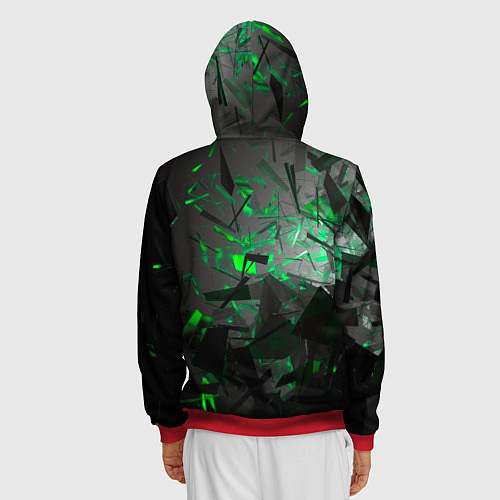 Мужская толстовка на молнии SKODA / 3D-Красный – фото 4