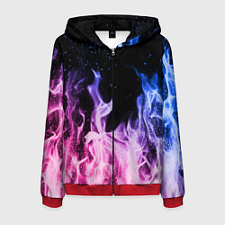 Мужская толстовка на молнии НЕОНОВЫЙ ОГОНЬ