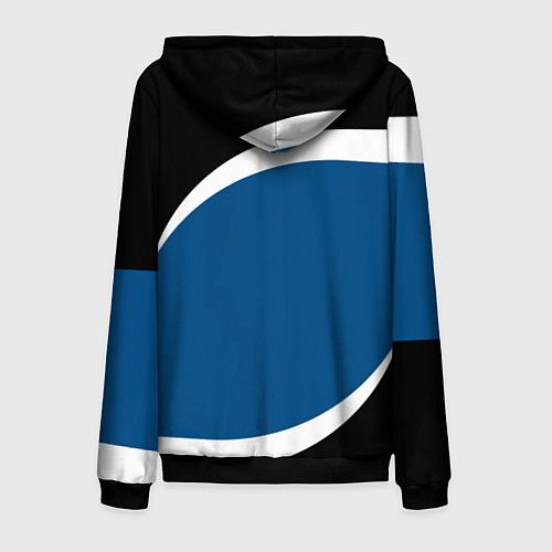 Мужская толстовка на молнии Russia / 3D-Черный – фото 2