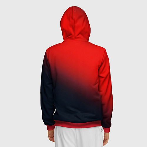 Мужская толстовка на молнии RED / 3D-Красный – фото 4