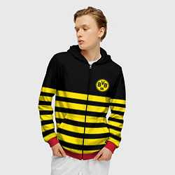 Толстовка 3D на молнии мужская BORUSSIA, цвет: 3D-красный — фото 2