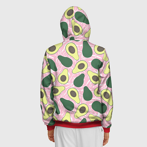 Мужская толстовка на молнии Avocado / 3D-Красный – фото 4
