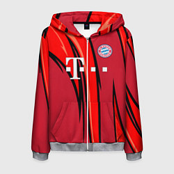 Толстовка 3D на молнии мужская ФК Бавария Мюнхен, цвет: 3D-меланж