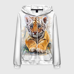 Мужская толстовка на молнии Tiger Art