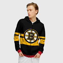 Толстовка 3D на молнии мужская BOSTON BRUINS NHL, цвет: 3D-красный — фото 2