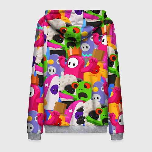 Мужская толстовка на молнии Fall Guys / 3D-Меланж – фото 2