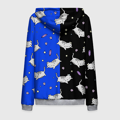 Мужская толстовка на молнии КИСЫ / 3D-Меланж – фото 2