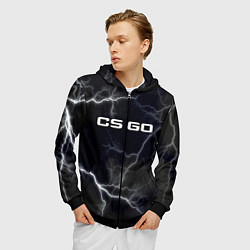 Толстовка 3D на молнии мужская CS GO, цвет: 3D-черный — фото 2