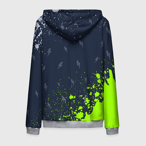 Мужская толстовка на молнии AC DС / 3D-Меланж – фото 2