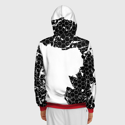 Мужская толстовка на молнии NASA / 3D-Красный – фото 4