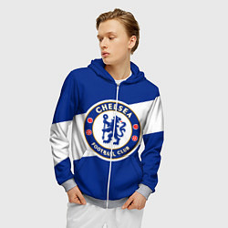 Толстовка 3D на молнии мужская Chelsea SPORT, цвет: 3D-меланж — фото 2
