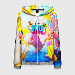 Толстовка 3D на молнии мужская FALL GAYS ФОЛЛ ГАЙС, цвет: 3D-меланж