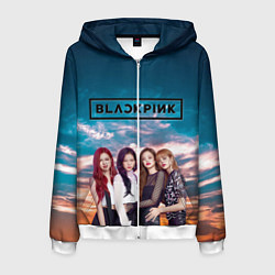 Толстовка 3D на молнии мужская BlackPink, цвет: 3D-белый