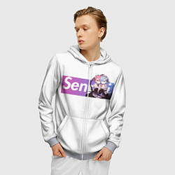 Толстовка 3D на молнии мужская Re:Zero, цвет: 3D-меланж — фото 2