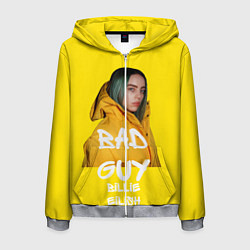 Толстовка 3D на молнии мужская Billie Eilish Билли Айлиш, цвет: 3D-меланж