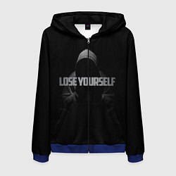 Толстовка 3D на молнии мужская EMINEM, цвет: 3D-синий