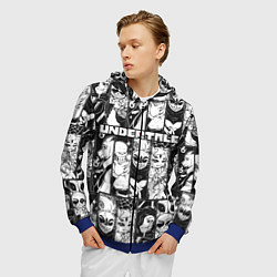 Толстовка 3D на молнии мужская UNDERTALE, цвет: 3D-синий — фото 2