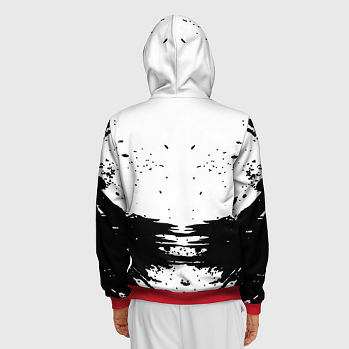 Мужская толстовка на молнии Korn / 3D-Красный – фото 4