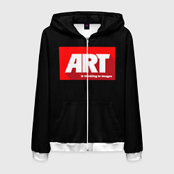 Мужская толстовка на молнии Art red