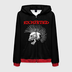 Толстовка 3D на молнии мужская The Exploited, цвет: 3D-красный