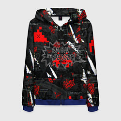 Толстовка 3D на молнии мужская Watch Dogs: Legion, цвет: 3D-синий