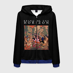 Толстовка 3D на молнии мужская BRING ME THE HORIZON, цвет: 3D-синий