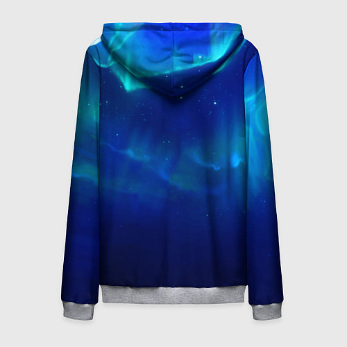 Мужская толстовка на молнии Одинокий Волк / 3D-Меланж – фото 2