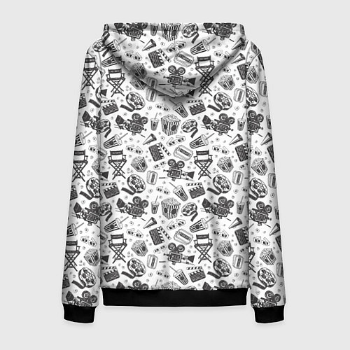 Мужская толстовка на молнии Атрибутика кино / 3D-Черный – фото 2