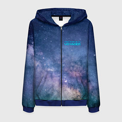 Толстовка 3D на молнии мужская Услышь мой вой уже, это Voyager, цвет: 3D-синий