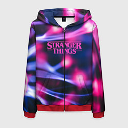 Толстовка 3D на молнии мужская STRANGER THINGS S, цвет: 3D-красный