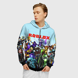 Толстовка 3D на молнии мужская ROBLOX, цвет: 3D-черный — фото 2