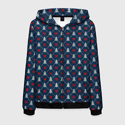 Мужская толстовка на молнии Новый Год