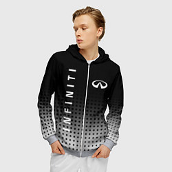 Толстовка 3D на молнии мужская Infiniti, цвет: 3D-меланж — фото 2