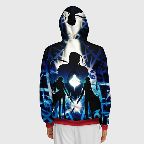 Мужская толстовка на молнии Sword Art Online Кирито Асуна / 3D-Красный – фото 4