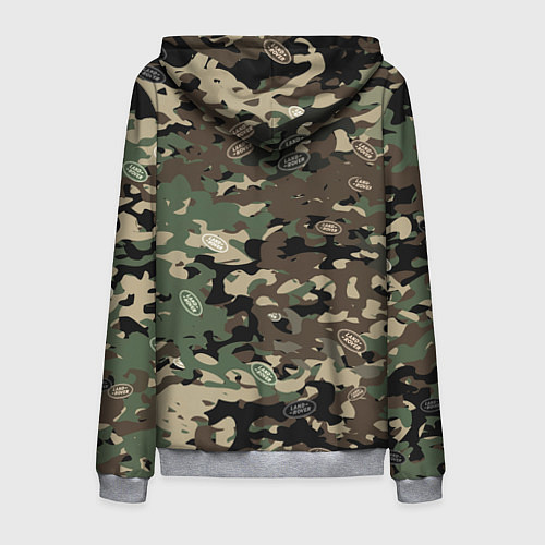Мужская толстовка на молнии Камуфляж Land Rover / 3D-Меланж – фото 2