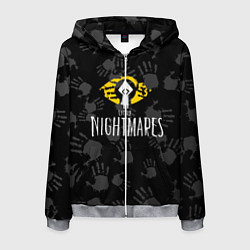Толстовка 3D на молнии мужская Little Nightmares, цвет: 3D-меланж